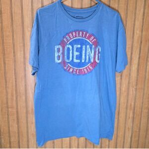 Boeing Graphic T-Shirt Crew Neck‎ Short Sleeve Casual Mens 2XL